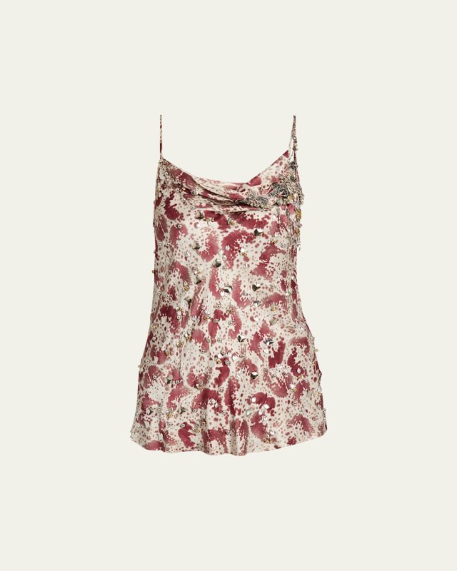 Chai Printed Embellished Blouse